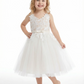 Sweet Ivory Lace Flower Girl Dress with Tulle Skirt for Weddings and Special Occasions