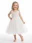 Sweet Ivory Lace Flower Girl Dress with Tulle Skirt for Weddings and Special Occasions