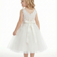 Sweet Ivory Lace Flower Girl Dress with Tulle Skirt for Weddings and Special Occasions