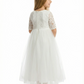 Elegant Lace & Tulle Flower Girl Dress  Flowers Pageant Dress Evening Gowns