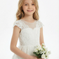 Dreamy White Tulle & Lace Flower Girl Dress