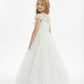 Dreamy White Tulle & Lace Flower Girl Dress