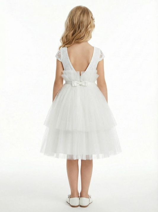 Spaghetti-Straps Princess Dress Flower Girl Dress Birthday Party Dresses
