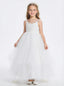 Spaghetti Straps Lace Tulle Princess Dress Flower Girl Dress Birthday Party Dresses