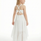 Strappy Backless Princess Dress Flower Girl Dress Toddler For Wedding Flowers Pageant Dress Birthday Party Dresses