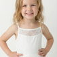 Lace Spaghetti Strap Square Princess Dress Flower Girl Dress Birthday Party Dresses