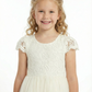 Lace A-line Tulle Cap Sleeve Princess Dress Flower Girl Dress Birthday Party Dresses