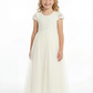 Lace A-line Tulle Cap Sleeve Princess Dress Flower Girl Dress Birthday Party Dresses