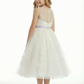 Ribbons Sleeveless Jewel Tulle A-line Princess Dress Flower Girl Dress Birthday Party Dresses