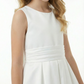 Sequins Tulle Flower Girl Dress Cross Back Bow Accent Sleeveless Elegant Cute Flowery Dress for Kids
