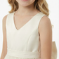 Cute Flower Girl Dress V-Neck A-Line Tulle Sleeveless Flowy Formal Event Gown