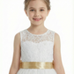 Sleeveless Flower Girl Dress A-Line Tulle Gown with Lace Overlay Keyhole Back & Oversized Bow Accent for Special Celebrations