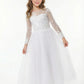 Wedding Flowers Long Lace Applique Pageant Dress Flower Princess Dress Evening Gowns