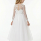 Wedding Flowers Long Lace Applique Pageant Dress Flower Princess Dress Evening Gowns