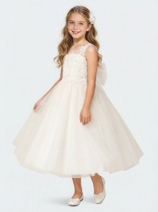 Wedding Flowers Pageant Dress Princess Dress Evening Gowns A Line Flower Party dress