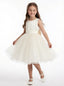 Wedding Flowers Pageant Dress Flower Princess Dress Evening Party Gowns Knee Length