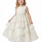 Lace Bodice Flower Girl For Wedding Party Gowns Layered Skirt Princess Wedding Dresses