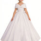 Toddler Bridesmaid Dresses for Children Wedding Flowers Dress Flower Princess Off Shoulder