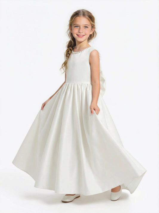 Wedding Flowers Girl Gowns Beaded Pageant Dress Flower Princess Dress Princess