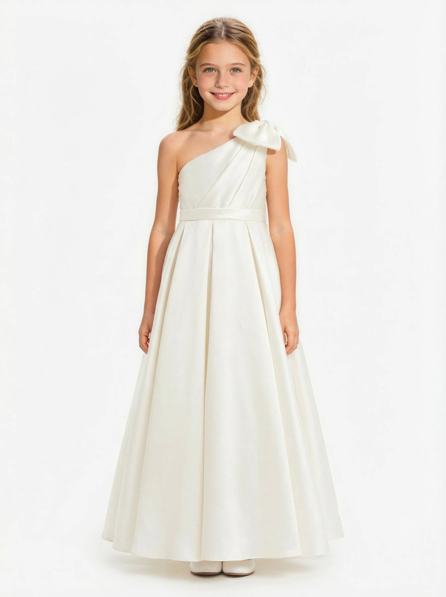 Wedding Flowers Girl Gowns One Shoulder Pageant Dress Flower Princess Dress A-line