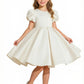 Wedding Flowers Girl Gowns Knee Length Pageant Dress Flower Toddler Bridesmaid Princess Dress