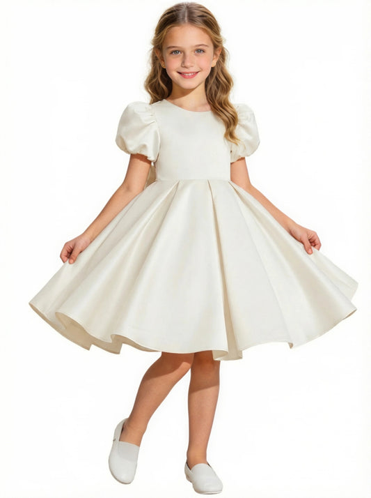 Wedding Flowers Girl Gowns Knee Length Pageant Dress Flower Toddler Bridesmaid Princess Dress