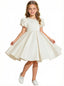 Wedding Flowers Girl Gowns Knee Length Pageant Dress Flower Toddler Bridesmaid Princess Dress