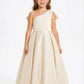 Wedding Flowers Girl Gowns One Shoulder Pageant Dress Flower Princess Dress