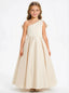 Wedding Flowers Girl Gowns One Shoulder Pageant Dress Flower Princess Dress