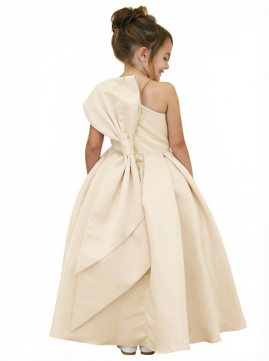 Wedding Flowers Girl Gowns One Shoulder Pageant Dress Flower Princess Dress