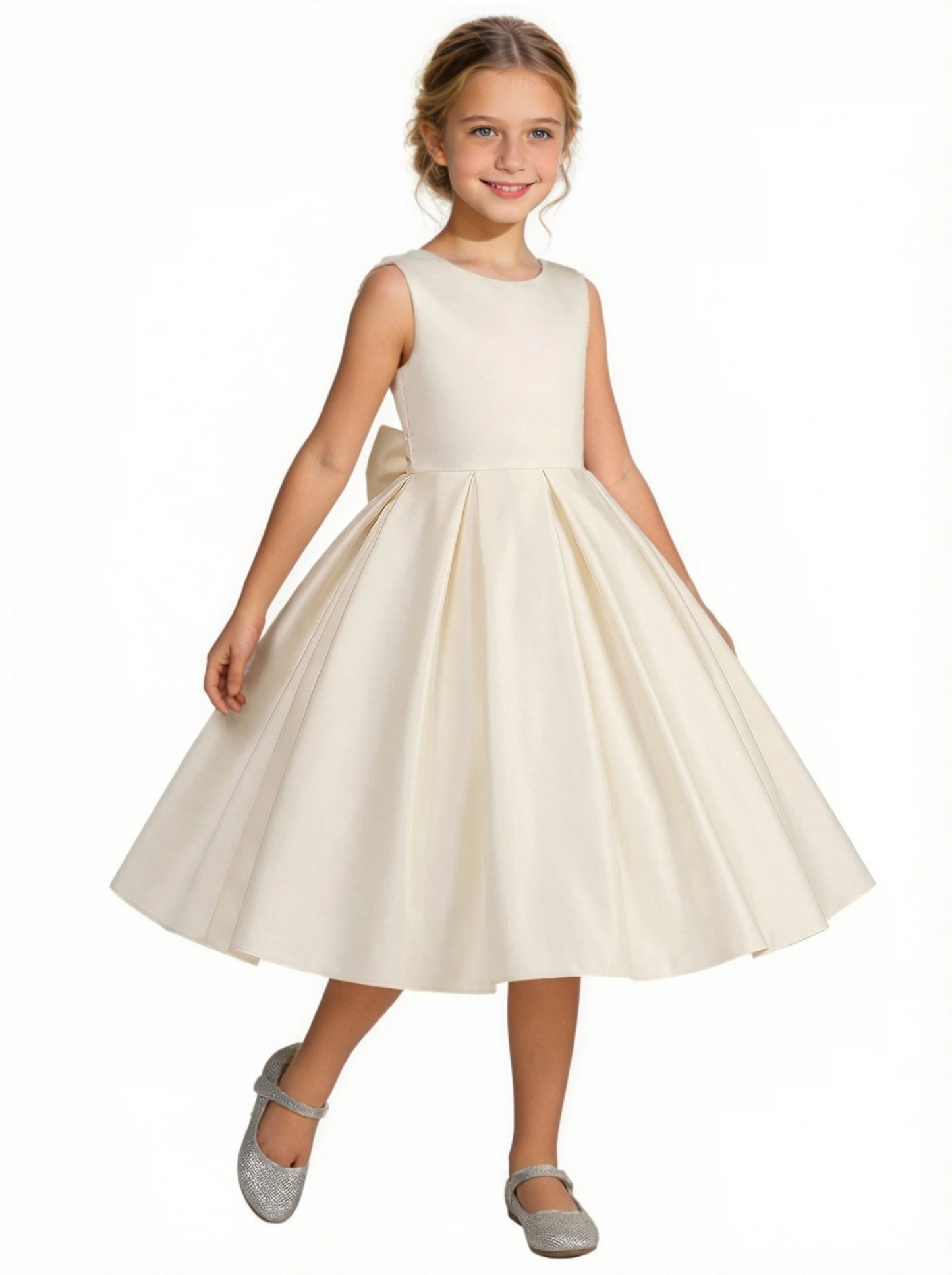 Simple Wedding Flowers Girl Gowns Pageant Dress Flower Puffy Communion Princess Dresses