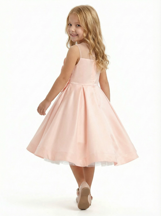 Wedding Flowers Girl Gowns Knee Length Pageant Dress Flower Princess Dresses Gowns
