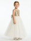 Wedding Flowers Girl Gowns Sequin Little Flowers Communion Wear Flower Princess Dress