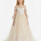 Cute Flowery Dress Wedding Flowers Girl Gowns Lace Pageant Dress Flower Princess Dress A-line