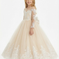 Cute Flowery Dress Wedding Flowers Girl Gowns Lace Pageant Dress Flower Princess Dress A-line