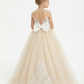 Cute Flowery Dress Wedding Flowers Girl Gowns Lace Pageant Dress Flower Princess Dress A-line