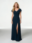 Mermaid Chiffon Mother of the Brides Dresses Floor length Slit Formal Gowns