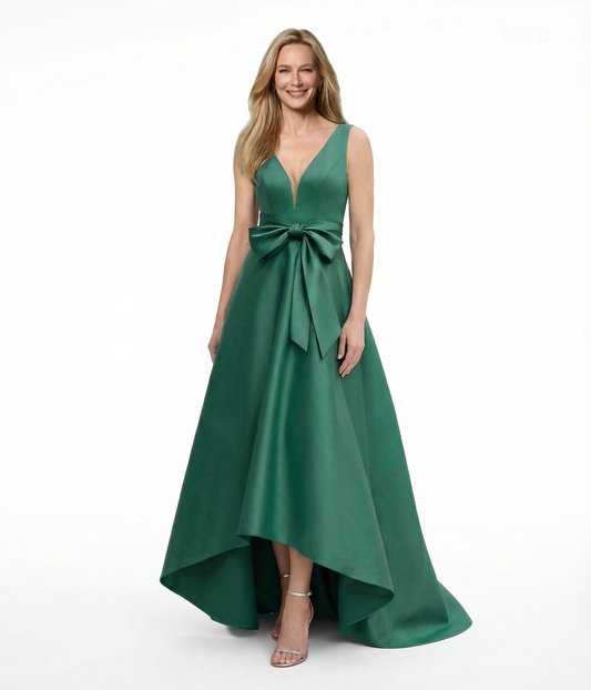 Formal Gowns V-neck Mother of the Brides Dresses Floor Length A-line