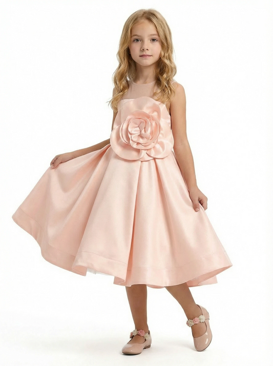 Wedding Flowers Girl Gowns Knee Length Pageant Dress Flower Princess Dresses Gowns
