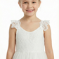 Lace Applique Flower Girl Dress Tea Length Ball Gown Sweetheart Neck Formal Wedding Gowns