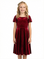 Wedding Flowers Girl Gowns Boho Velvet Dress Flower Princess Dress Gowns Knee Length