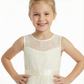 Cute Flowery Dress Lace Girls Wedding Party Dress A-Line Tulle Ball Gowns Sleeveless