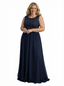 A-line Chiffon Elegant Mother of The Bride Dress Formal Gowns Lace Sleeveless
