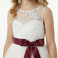Princess Lace Flower Wedding Flowers Girl Gowns Boho Bow Knot Dress Flower Princess Gowns Cute