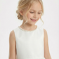 Floral Lace Toddler Flower Girl Dress Sleeveless Tulle Skirt Sash Round Neck for Wedding