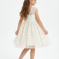 Lace Satin First Communion Dress Girls Party Dresses Scoop Neck Sleeveless Ball Gown Formal