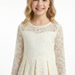 Lace Applique Bridesmaid Dress Skirt Long Sleeve Round Neck Modest Knee Length Elegant