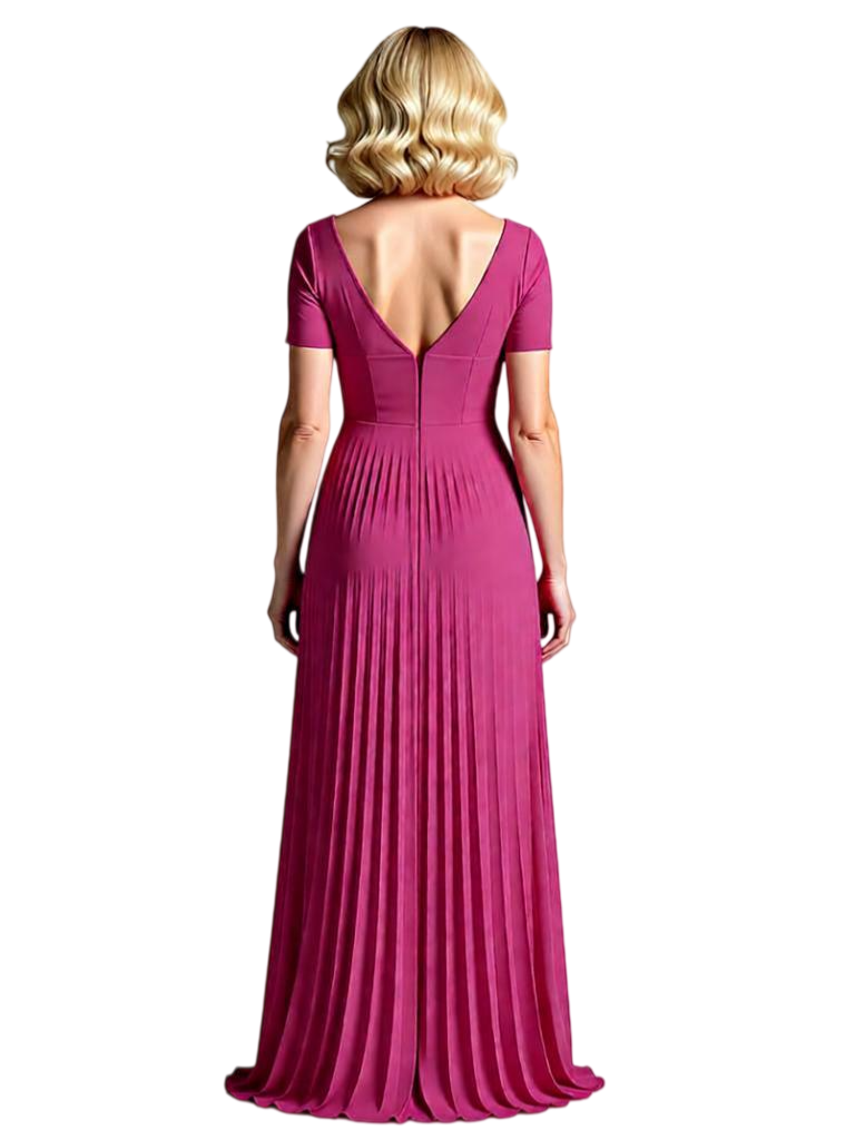 Chiffon Slit Mother of The Bride Groom Dresses Trendy Wedding Mother Outfits