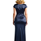 Mermaid Slit Mother of The Bride Groom Dresses Off Shoulder Wedding Formal Outfits