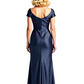Satin Mother of The Bride Groom Dresses Off Shoulder Wedding Formal Outfits